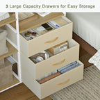 Heavy Duty Clothing Rail Wardrobe with 3 Drawers
