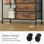 Heavy Duty Clothing Rail Wardrobe with 3 Drawers