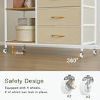 Heavy Duty Clothing Rail Wardrobe with 3 Drawers