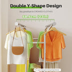 Heavy Duty Double Rail Clothes Rack on Wheels