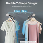 Heavy Duty Double Rail Clothes Rack with 160KG