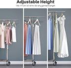 Heavy Duty Double Rail Clothes Rack with 160KG