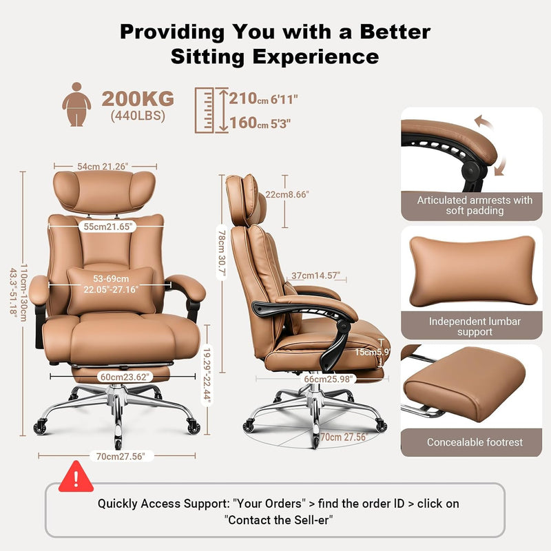 Heavy Duty Executive Office Gaming Chair for Big
