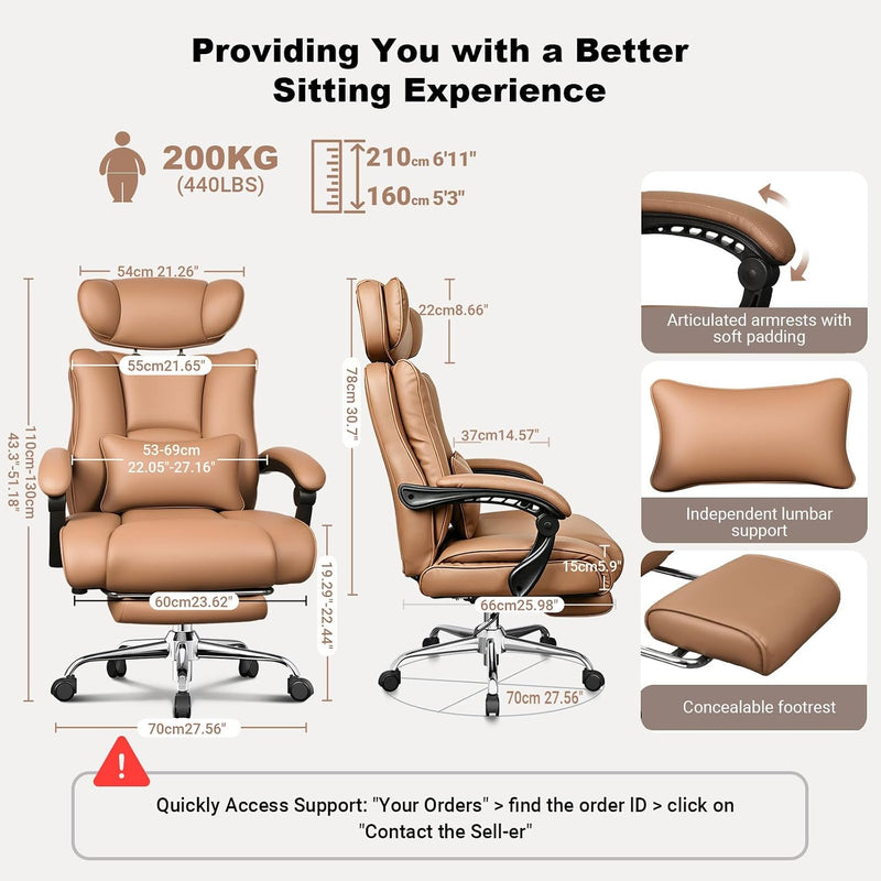 Heavy Duty Executive Office Gaming Chair for Big