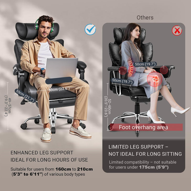 Heavy Duty Executive Office Gaming Chair for Big