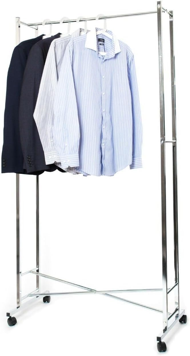 Heavy Duty Folding Clothes Rail Portable Collapsible Garment