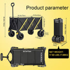 Heavy Duty Folding Festival Trolley 250KG Capacity Collapsible
