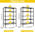 Heavy Duty Garage Shelving Unit 91.3x45.7x182.9CM 5 Tier