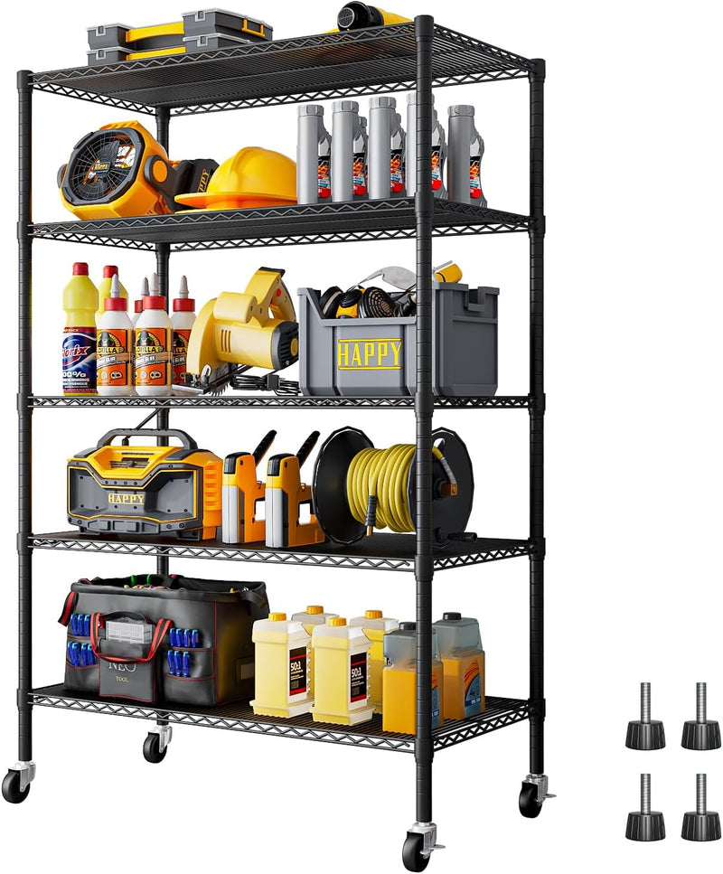 Heavy Duty Garage Shelving Unit 91.3x45.7x182.9CM 5 Tier