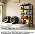 Heavy Duty Garage Shelving Unit 91.3x45.7x182.9CM 5 Tier