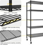 Heavy Duty Garage Shelving Unit 182.9x91.3x45.7CM Adjustable