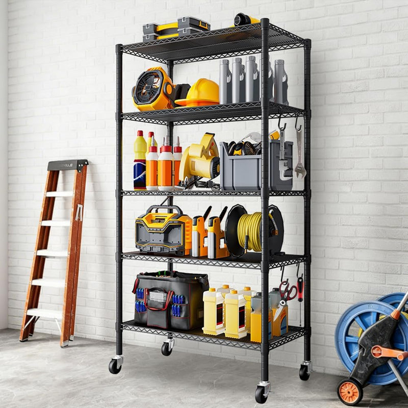 Heavy Duty Garage Shelving Unit 91.3x45.7x182.9CM 5 Tier