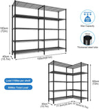 Heavy Duty Garage Shelving Unit 5-Tier Metal Adjustable