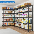Heavy Duty Garage Shelving Unit 5-Tier Metal Adjustable