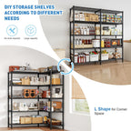 Heavy Duty Garage Shelving Unit 5-Tier Metal Adjustable