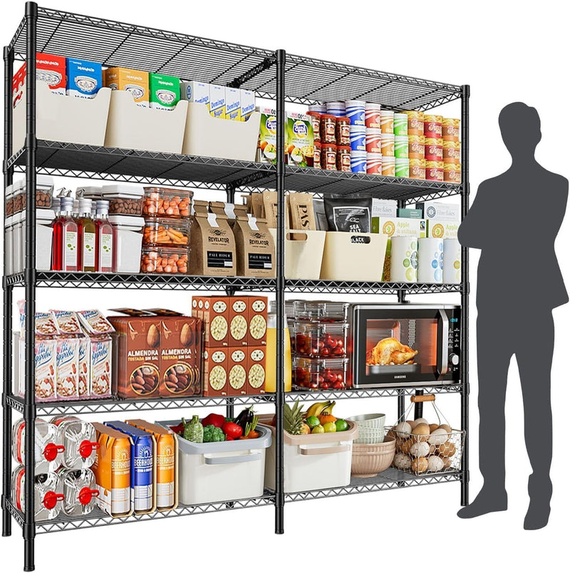 5-Tier Garage Shelving Unit Adjustable Standing Shelf 5