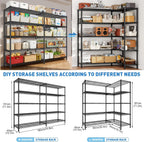 5-Tier Garage Shelving Unit Adjustable Standing Shelf 5