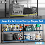 5-Tier Garage Shelving Unit Adjustable Standing Shelf 5