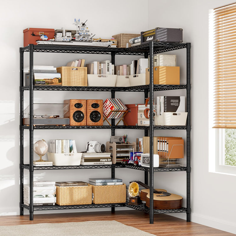 5-Tier Garage Shelving Unit Adjustable Standing Shelf 5