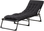 Heavy Duty Garden Sun Lounger with Bag Mattress