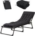 Heavy Duty Garden Sun Lounger with Bag Mattress