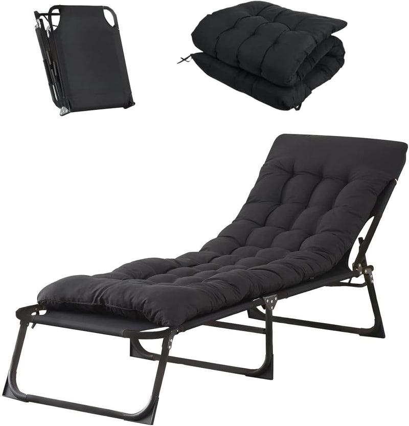 Heavy Duty Garden Sun Lounger with Bag Mattress