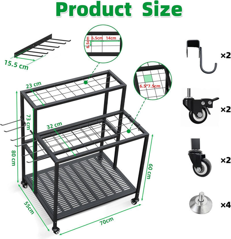 3-Tier Garden Tool Storage Organiser