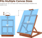 Heavy-Duty H-Frame Tabletop Easel Adjustable Beech Wood Table