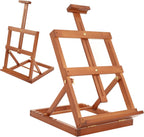 Heavy-Duty H-Frame Tabletop Easel Adjustable Beech Wood Table