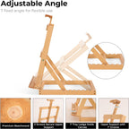 Heavy-Duty H-Frame Tabletop Easel Adjustable Beech Wood Table