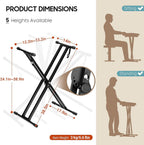 Heavy Duty Keyboard Stand Double X Piano