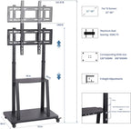 Heavy Duty Mobile TV Stand for 32-80 Inch