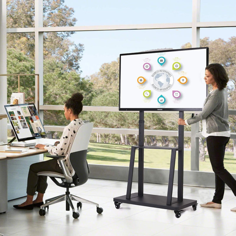 Mobile TV Stand with Wheels for 32-80 Inch