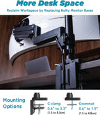 Heavy Duty Monitor Arm for Ultrawide Monitors Up