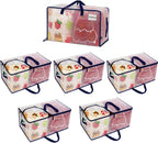 Heavy-Duty Oversize Large Storage Bag Organizer with Zips (6 Pack)