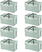 Heavy-Duty Oversize Large Storage Bag Organizer with Zips (6 Pack)