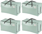 Heavy-Duty Oversize Large Storage Bag Organizer with Zips (6 Pack)