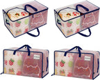 Heavy-Duty Oversize Large Storage Bag Organizer with Zips (6 Pack)