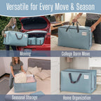 Heavy-Duty Oversize Large Storage Bag Organizer with Zips (6 Pack)
