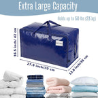 Heavy-Duty Oversize Large Storage Bag Organizer with Zips (6 Pack)