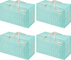 Heavy-Duty Oversize Large Storage Bag Organizer with Zips (6 Pack)