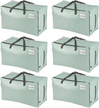 Heavy-Duty Oversize Large Storage Bag Organizer with Zips (6 Pack)