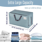 Heavy-Duty Oversize Large Storage Bag Organizer with Zips (6 Pack)