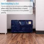 Heavy-Duty Oversize Large Storage Bag Organizer with Zips (6 Pack)