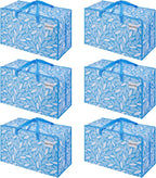 Heavy-Duty Oversize Large Storage Bag Organizer with Zips (6 Pack)