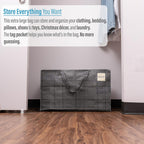 Heavy-Duty Oversize Large Storage Bag Organizer with Zips (6 Pack)