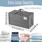 Heavy-Duty Oversize Large Storage Bag Organizer with Zips (6 Pack)
