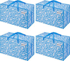 Heavy-Duty Oversize Large Storage Bag Organizer with Zips (6 Pack)