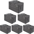 Heavy-Duty Oversize Large Storage Bag Organizer with Zips (6 Pack)