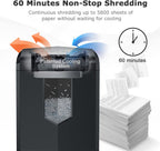 Heavy Duty Paper Shredder 60-Minute 18 Sheets Cross